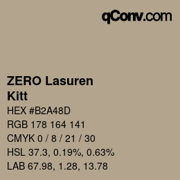 カラーコード: ZERO Lasuren - Kitt | qconv.com