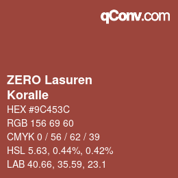 カラーコード: ZERO Lasuren - Koralle | qconv.com