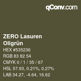 Farbcode: ZERO Lasuren - Oligrün | qconv.com
