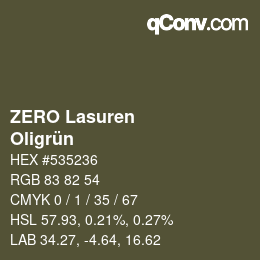 Farbcode: ZERO Lasuren - Oligrün | qconv.com