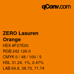 Farbcode: ZERO Lasuren - Orange | qconv.com