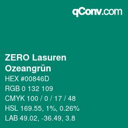 Código de color: ZERO Lasuren - Ozeangrün | qconv.com