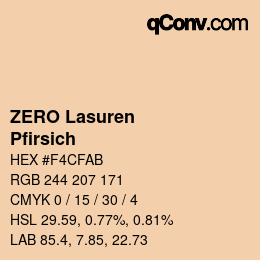 Farbcode: ZERO Lasuren - Pfirsich | qconv.com
