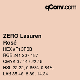 Código de color: ZERO Lasuren - Rosé | qconv.com