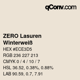 カラーコード: ZERO Lasuren - Winterweiß | qconv.com