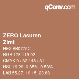 Code couleur: ZERO Lasuren - Zimt | qconv.com